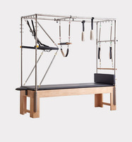 Ensemble de studio Pilates polyvalent 3-en-1, 5 pièces, en bois d'érable, comprenant Cadillac, Reformer, Wunda Chair, pour la santé holistique et les centres de réadaptation, Reformer Pilates, équipement de yoga