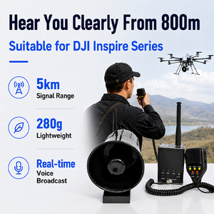 Système de mégaphone aérien sans fil Foxtech 5 km avec amplificateur audio pour drones Inspire – Accessoires compatibles - Product Image 1