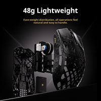 Souris de jeu filaire et sans fil ATK Ghost Extreme, double mode, 2.4G USB, texture en fibre de carbone, rechargeable, 5 boutons, PAW3950