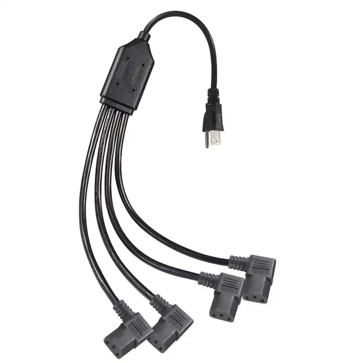 NEMA 5-15P до 90 градусов IEC C13 шнур питания, 15 Amp Y сплиттер адаптер кабель питания, совместим с ионным динамиком-3 зубца 6 футов кабель