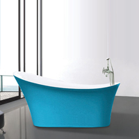 Baignoire autoportante moderne et luxueuse en acrylique avec drain et options de couleur personnalisées pour salle de bain, fabriquée à Foshan