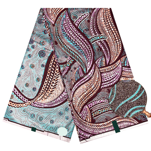Dernier Cri Tissus 100% Coton Imprimés Ankara Grand <span class=keywords><strong>Pagne</strong></span> Africain Doré Scintillant Véritable Wax pour Robe Femme - Product Image 4