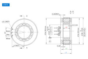 Moteur à couple sans cadre OD38mm Hauteur 15.3mm Couple 0.13Nm 3000RPM Moteur BLDC à entraînement CC Efficacité 91% pour robot et actionneur - Product Image 6