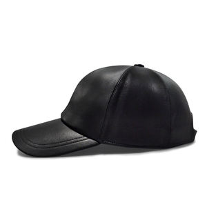 Casquette de baseball personnalisée de haute qualité à 6 panneaux pour hommes, en cuir véritable ou simili cuir PU, casquette de sport style papa - Product Image 4