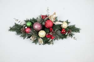 Buen precio personalizado para colgar en la pared Navidad Swags Artificial Teardrop Swag para puerta Delantera - Product Image 3