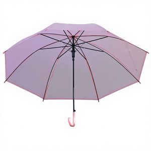 Logo Custom Colorful Transparent Translucent Frosted Reinforced <b>Large</b> Folding Matte Semi-Transparent PCV Quick Dry Golf <b>Umbrella</b> - Product Image 1