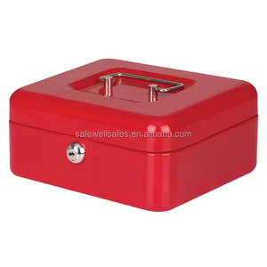 Cina negozio all'ingrosso di sicurezza piccolo blocco a chiave scatola di denaro in metallo con coperchio - Product Image 5