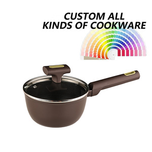 <span class=keywords><strong>Casserole</strong></span> en aluminium antiadhésive avec couvercle, poignée anti-chaleur, casseroles polyvalentes compatibles avec l'<span class=keywords><strong>induction</strong></span>, <span class=keywords><strong>sans</strong></span> <span class=keywords><strong>PFOA</strong></span> - Product Image 4
