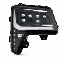 Phare de camion Sinotruk Howo MAX Full LED 184W avec 6 projecteurs basse et 12 projecteurs haute, DRL en forme de L, Plug and Play 24V