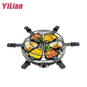 Grill électrique pour raclette de fête, 8 personnes, grillage <span class=keywords><strong>vertical</strong></span>, sombrero, fonte de fromage, spatules antiadhésives - Product Image 2