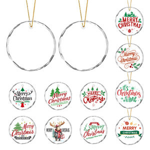 Logotipo personalizado K9 Crystal Blanks Pendurado Enfeites De Vidro Atacado Fábrica Moda Claro Natal Pingente Decorações - Product Image 2