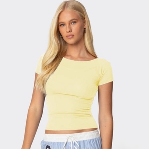 Custom Slim Fit Basic Tee Crew Neck T-shirt Summer Elastic Tight Fit Plain Sexy Cropped <b>Top</b> for Women <b>Plus</b> <b>Size</b> Short Length - Product Image 3