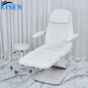 Witte 3 Motoren Multifunctionele Verstelbare Massage Stoel Bed Tafel Voor Gezicht Schoonheidssalon Gebruik Foshan Fabriek