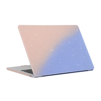 Étui rigide pour ordinateur portable en PC souple texturé crème avec paillettes pour MacBook Pro Air 13.3 13.6 pouces A2681 A1706 A1932 A2337 A2941