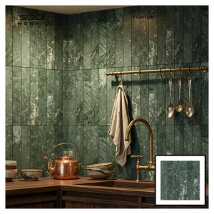Mosaïque de carreaux rectangulaires verticaux en travertin rouge rouille texturé naturel pour crédence de <span class=keywords><strong>cuisine</strong></span> toscane - Product Image 5