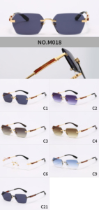 Lunettes de soleil classiques <span class=keywords><strong>Crti</strong></span> Gold, lunettes de marque, lunettes de soleil de luxe, lunettes de soleil de créateur, lunettes en métal sans monture, lunettes anti-UV - Product Image 2