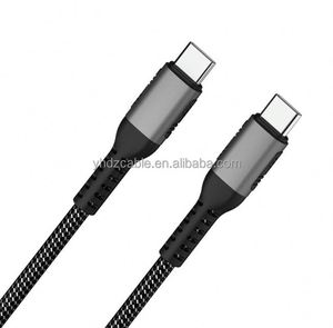 100WPD 2m 5A Fast Charging Type-C <b>to</b> Type-C Dual Connectors for Mobile Phones Laptops <b>Printers</b> Power Banks-Pure Copper Conductor - Product Image 2
