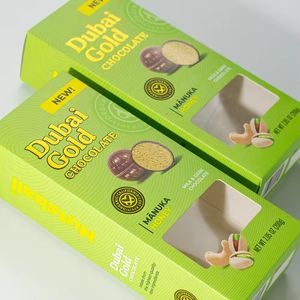 Custom Recyclable White Coated Cardboard <strong>Rectangle</strong> <strong>Chocolate</strong> <strong>Packaging</strong> Gift Box Bronzing UV/Gravure Printing Food Grade Paper - Product Image 1