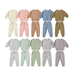 New Arrivals Casual Baby Tracksuit Organic Cotton Newborn Sweatsuit Long Sleeve Baby Set Clothes