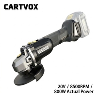 Meuleuse d'angle sans fil professionnelle 20V CARTVOX CT5320 800W Moteur sans balais puissant 125mm Outil pour métal et pierre