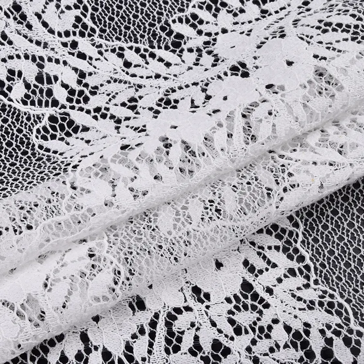 Neue bestickte Baumwolle mehrfarbige Jacquard Nylon Spitzenstoff für Damenbekleidung Stoff