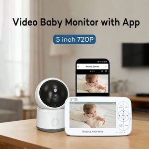 <span class=keywords><strong>Babyphone</strong></span> avec écran LCD HD de 5 pouces, détection de mouvement Tuya Cry, audio bidirectionnel sans fil, caméra WiFi, moniteur vidéo pour bébé avec application Tuya, portée de 1000 pieds - Product Image 1