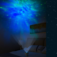 Projecteur Galaxie 360° à Télécommande, Lampe de Nuit LED, Lampe de Projection Rotative Ciel Étoilé, Nébuleuse, Lune pour Enfants