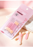 LMLTOP Vente en gros – Applicateur de fard à paupières double face 8-en-1 avec éponge haute élasticité – Pinceau à fard à paupières portable – Outils de maquillage pour les yeux