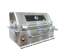 Barbecue à charbon de bois rotatif en acier inoxydable commercial pour le camping grillades à gaz portables fumeur