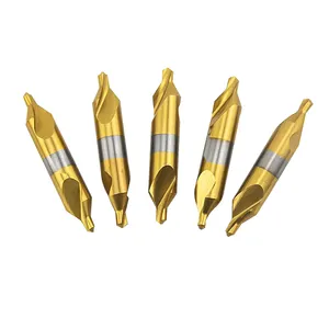 Fully Ground HSS M2 Center Drill Bits Titanium Coated DIN333A For Metal Drilling