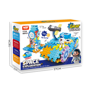 Factory Direct Montessori STEM Electric Space Gear Building <strong>Blocks</strong> Toys Set Wholesale Kids Tank Construction Toy - Product Image 1