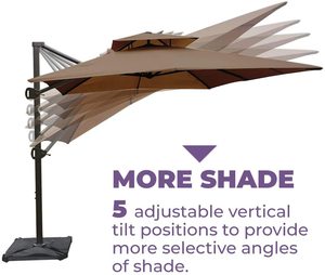 Parasol <span class=keywords><strong>de</strong></span> <span class=keywords><strong>jardin</strong></span> Roma pour restaurant, design moderne, imperméable, 9 x 12 pieds, vente en gros, en promotion - Product Image 2