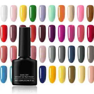 Оптовая продажа, Профессиональный гель для ногтей, OEM бутылки, блестящие цвета, отмачиваемый светодиодный лак для ногтей, цветной УФ Гель-лак для ногтей