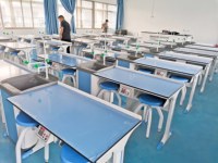 Pharmacie scolaire cadre en acier armoire en bois Table de laboratoire mobilier de laboratoire mobile banc mural
