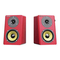 Nuevos Altavoces Estéreo Activos para PC con Alimentación USB, AUX 2.0, Color Rojo, con Micrófono y Conector para Auriculares
