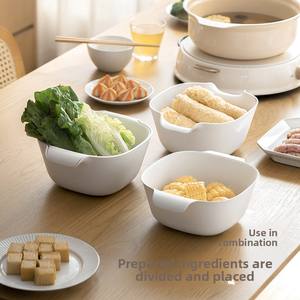 LANZYLO ODM 双层塑料蔬菜清洗篮带排水和滤水功能多功能厨房工具 - Product Image 2