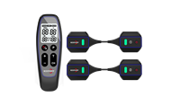 Appareil de massage TENS EMS sans fil avec télécommande, disponible en version OEM, contrôle indépendant double canal, 18 modes, thérapie par impulsions rechargeable