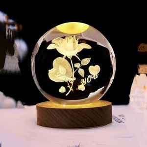 Honor of <span class=keywords><strong>Crystal</strong></span> Creativity Bola de cristal láser 3D personalizada Luz Sistema solar Bola de cristal - Product Image 4