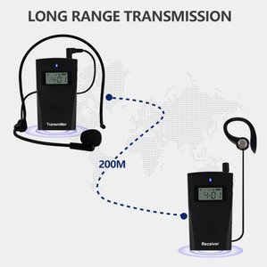 Système de guide audio émetteur-récepteur 2403-2483Mhz pour interprétation de conférence, <span class=keywords><strong>réunion</strong></span>, événement, <span class=keywords><strong>voyage</strong></span> - Product Image 6
