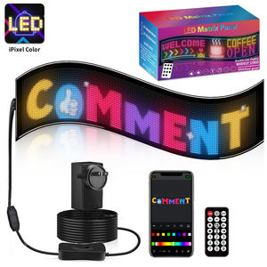 Panneau matriciel LED étanche IP65 5V, télécommande par application, motif RGB, animation de texte, défilement, panneau d'affichage, 30,71 * 7,87 pouces, connexion USB - Product Image 5