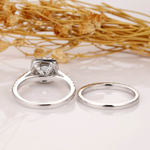 Anello di fidanzamento 18K giallo oro gioielli forniture di gemme <span class=keywords><strong>acquamarina</strong></span> fabbrica diretta negozio di fabbrica - Product Image 2