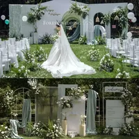 Nouvelle Arrivée Centres de Table de Mariage Décoration Florale Artificielle Boule de Roses Décoration de Table Chemin de Table Arche Décorative