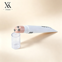 Tube de massage cosmétique pour les yeux de 20 ml, recyclable, avec logo personnalisé, emballage en plastique, tube à presser, 3 billes en métal