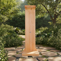 Vapasauna Fabricant Direct Gagne en Popularité : Colonne de Douche Extérieure Moderne en Aspin Écologique (Appliquer l'Huile de Cire de Bois)