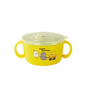 ชุดชามอาหารเด็กอนุบาล 304 เกรดอาหาร ชามอาหารเสริมป้องกันการตก ช้อน ส้อม และแก้วน้ำ ชุดอุปกรณ์บนโต๊ะอาหาร - Product Image 5