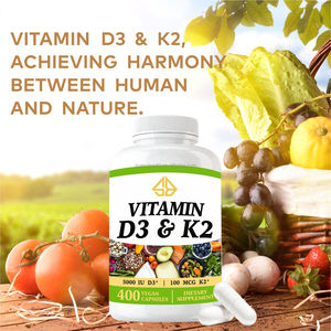 Cápsulas Dietéticas OEM Extra Fuertes de Vitamina D3 K2 Dos en Uno para Apoyo Energético Muscular y Salud Inmunológica para Adultos - Product Image 3