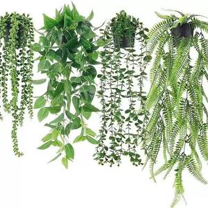 4 Gói Nhân Tạo Treo Cây Trồng Trong Chậu Cây Cây Cỏ Bạch Đàn Ivy Cây Nho Với Chuỗi Ngọc Trai Boston Fern Lá Cho Nhà Tường Vườn - Product Image 1