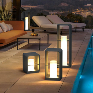Outdoor <b>LED</b> Lawn <b>Lights</b> IP65 Water-Resistant Aluminum Glass Lanterns 5000K Daylight <b>Motion</b> <b>Sensor</b> Solar Powered 60 Beam Angle - Product Image 1
