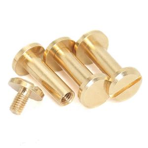 Tornillo <span class=keywords><strong>de</strong></span> encuadernación <span class=keywords><strong>de</strong></span> cabeza plana ranurada Chicago, remache macho hembra, tornillo <span class=keywords><strong>de</strong></span> cuero, tornillo <span class=keywords><strong>de</strong></span> libro sólido <span class=keywords><strong>de</strong></span> latón - Product Image 1