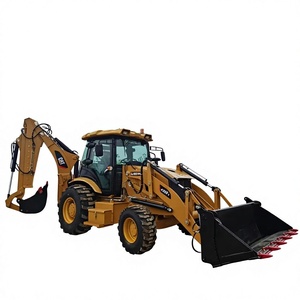 Chargeuse-pelleteuse Cat 420F d'occasion, équipement de construction, bras de pelle avant, chargeuse-pelleteuse jaune - Product Image 1